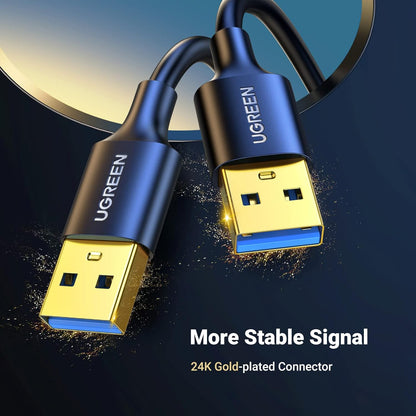 USB to USB, 5 Gbps USB 3.0 Cable, Nylon Durable Male to Male Cable, Compatible with Hard Drive, Cooling Fan/Pad, Camera, DVD Player, TV, Flash Light, Hub, Monitor, Speaker, and More 3.3 FT